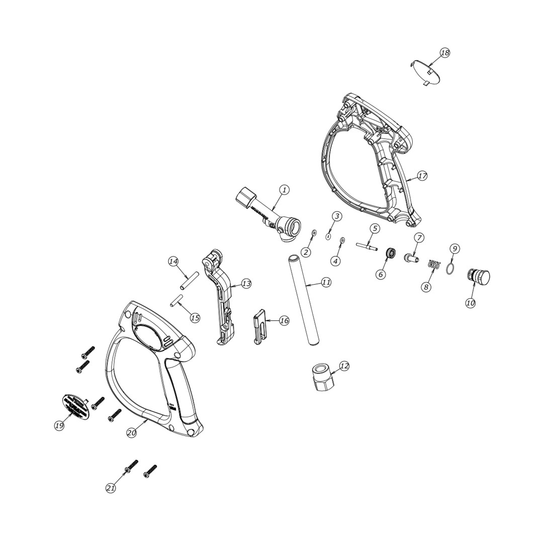 Spray gun MV925 3/8" F - 1/4" F with freeze stop – Obrázok 2