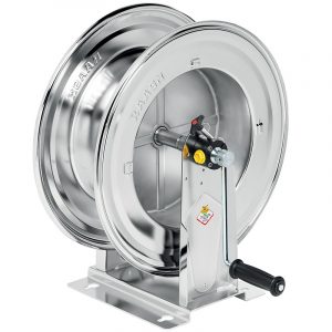 Manual hose reel - 100 m - inox - 20 bar