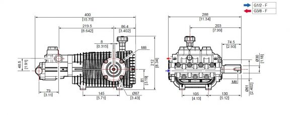Pump Comet TW 40100 S 14,2l/min 700bar 1450rm - Image 2
