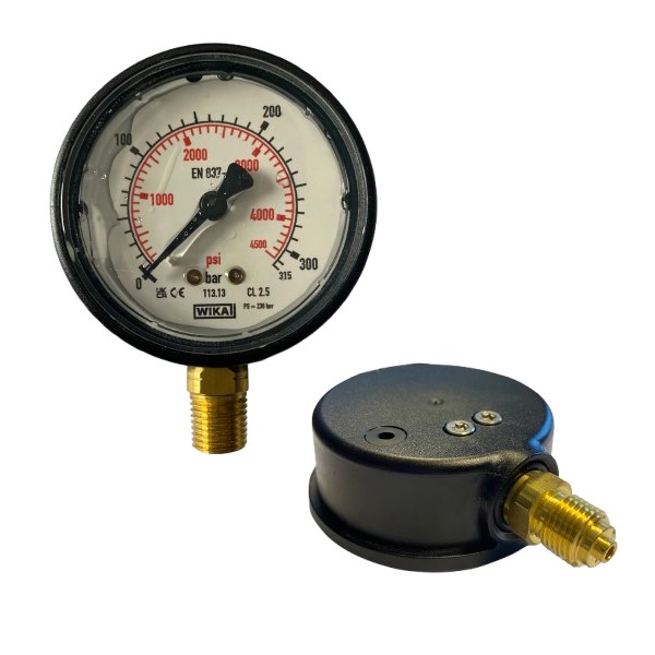 Pressure gauge DN 63 - 250 bar 1/4" M Side