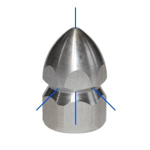 Sewer cleaning nozzle 3/8" F 3+1 - 200