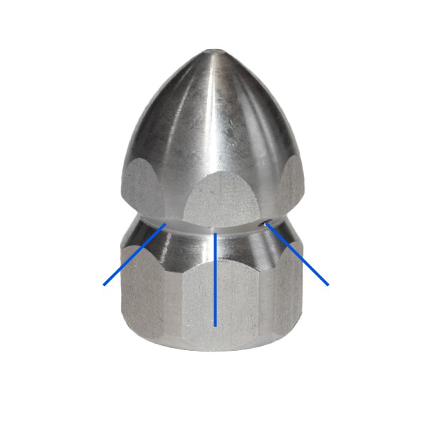 Sewer cleaning nozzle 3/8" F 3 - 300