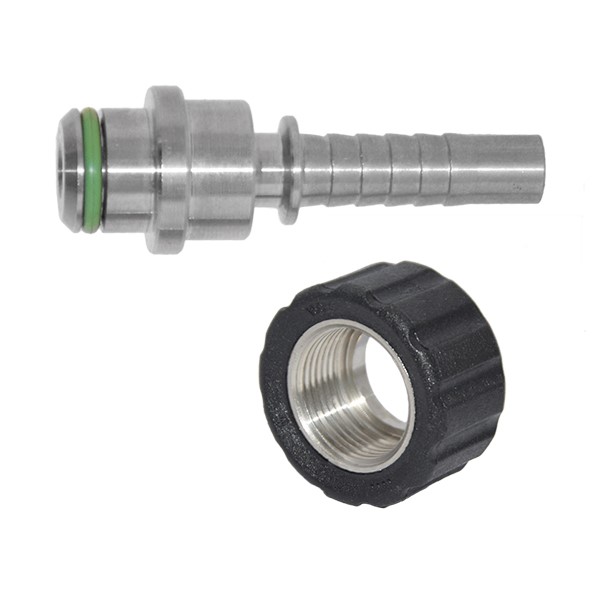 Crimp nipple DN10 M22 F - "K" stainless steel