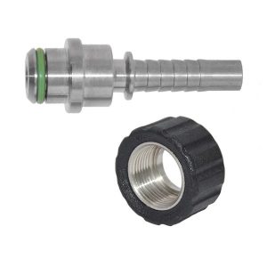 Crimp nipple DN12 M22 F - "K" stainless steel